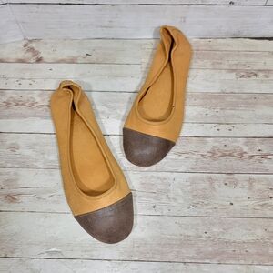 Elf Handmade Cap Toe Leather Ballet Flats